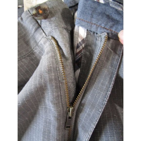 WRK Materials Co Mens Upscale Gray Stripe Linen Blend Shorts 40 EUC - Picture 6 of 15